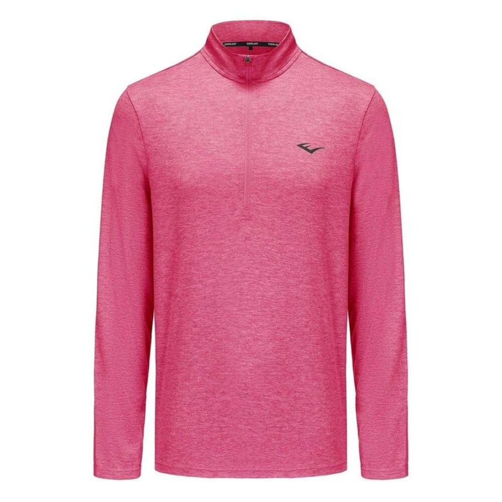 Everlast Mens Mock Neck Regular Long-Sleeved Top / Pink Marl